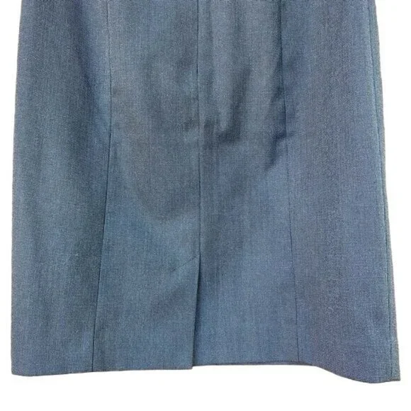 Halogen Grey and Black Pencil Skirt Mini Rear Slit Business Skirt Size 2 - Picture 8 of 8